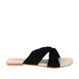 Shoetopia Kids Black Cross Strap Sandals image 2