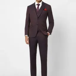 Van Heusen Purple Slim Fit Three Piece Suit-picture-39