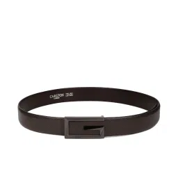 Carlton London Brown Leather Textured Casual Belt for Men image 2
