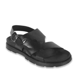 Metro Men's Black Back Strap Sandals image 2