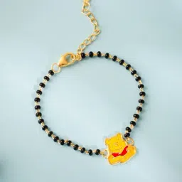 GIVA Golden Winnie The Pooh Kid's Bracelet Rakhi-image-8
