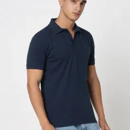 R&B Blue Regular Fit Polo T-Shirt image 4