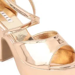 Elle Women's Golden Ankle Strap Sandals image 4