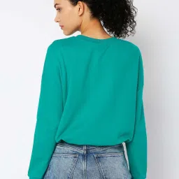 Vero Moda Green Full Sleeves Sweatshirt image 2