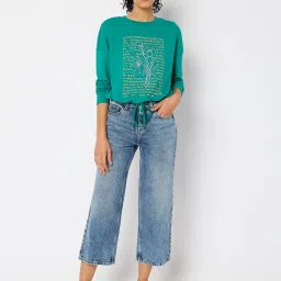 Vero Moda Green Full Sleeves Sweatshirt image 4