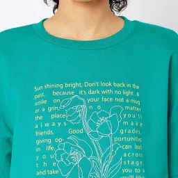 Vero Moda Green Full Sleeves Sweatshirt image 5