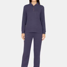 Zivame Navy Top With Lounge Pants image 1