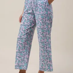 Fabindia Pink & Blue Cotton Printed Palazzos-picture-40