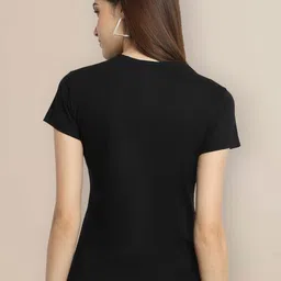 Metronaut Women Typography 3 Printed Applique T-shirt image 5