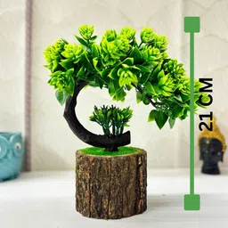 Dekorly Green Plastic Artificial Flowers & Plants With Pot image 3