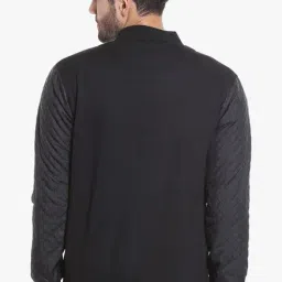 Campus Sutra Black Quilted Full Sleeves Bomber Jacket image 2