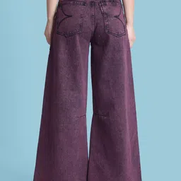 Bene Kleed Women Wide Leg High-Rise Highly Distressed Jeans image 3