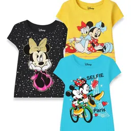 Disney By Miss and Chief Girls 3 Minnie Mouse Printed Extended Sleeves T-shirt-picture-12