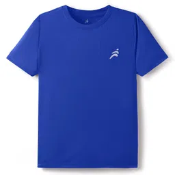 Pine Active Knit Half Sleeves Solid T-Shirt - Royal Blue-image-61