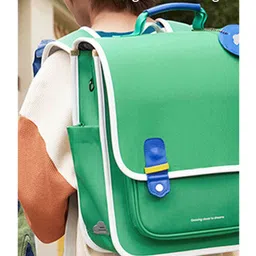 little surprise box Little Surrpise Box Jade Green Rectangle style Backpack for Kids  Medium-12.99 Inches image 2
