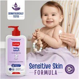 luv lap LuvLap Baby Lotion with Milk Protein, Almond Oil & Shea Butter | Sensitive Skin Protection | Paraben Free White - 700 ml image 2