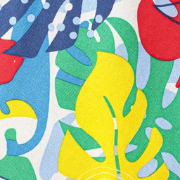 Pine Kids Terry Knit Above Knee Length  Shorts  Leaf Print - Multicolour image 3