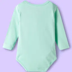 Babyhug Disney Interlock Knit Full Sleeves Onesie with Leggeing Set & Winnie the Pooh Graphic - Sea Green & White image 3