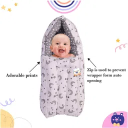 Babytoons Baby Bedding Set Combo for New Born Sleeping Products (0-6 Months, Grey) image 4