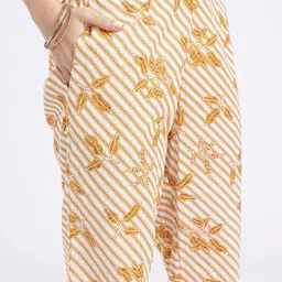 Anouk Rustic Tropical Printed Straight Kurta With Trousers & Dupatta image 3