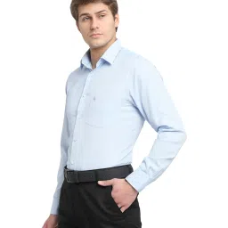 Cantabil Sky Blue Cotton Shirt image 3