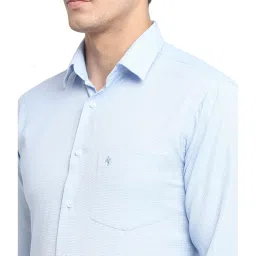 Cantabil Sky Blue Cotton Shirt image 4