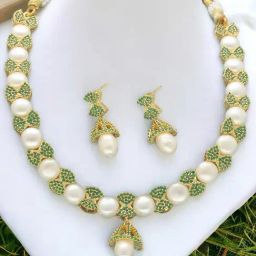 Sri Jagdamba Pearls Radiance Pearl Necklace Set for Women and Girls-picture-40