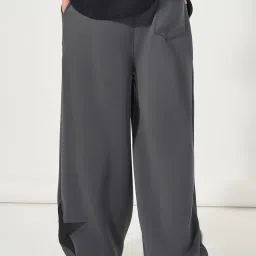 Styli Grey Polyester Relaxed Fit Solid Trackpant image 2