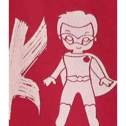 H by Hamleys Boys Red Graphic Print Full Sleeves T-Shirt image 3