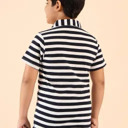 StyloBug Boys White Cotton Blend Printed T-shirt image 2