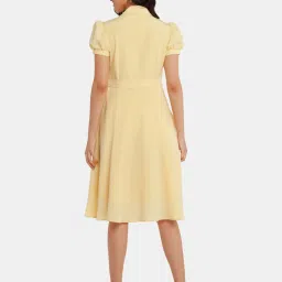 Zink London Yellow Regular Fit Midi Dress image 2