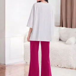 My Swag Printed Pure Cotton T-Shirt With Trousers image 3