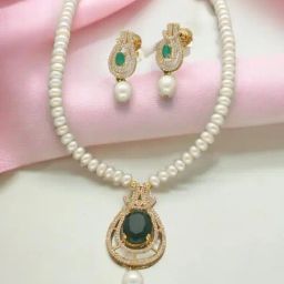 Sri Jagdamba Pearls Marvel Pearl Necklace Set for Women and Girls-picture-47