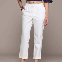 Label Ritu Kumar White Fitted Trousers-picture-28