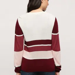 Pepe Jeans Maroon & White Striped Sweater image 2