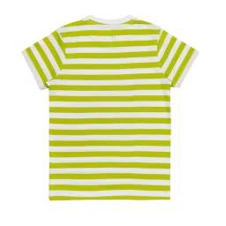 H by Hamleys Boys Green & White Striped T-Shirt image 2