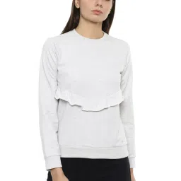 Van Heusen Grey Textured Sweatshirt image 1