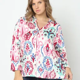 Vero Moda Curve Multicolor Viscose Printed Shirt image 2
