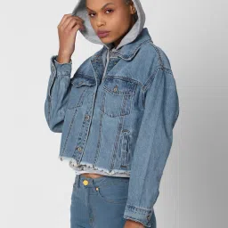 Forever 21 Blue Regular Fit Jacket image 3