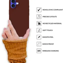 Sprig Back Cover for IPHONE 16 PLUS (Brown) image 4