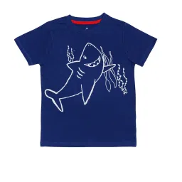 H by Hamleys Boys Navy Printed T-Shirt image 1