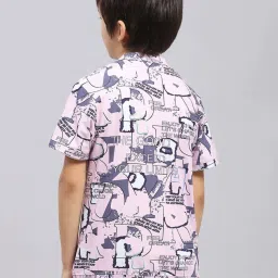 Monte Carlo Kids Pink & White Printed Regular Fit Shirt & T-Shirt image 2