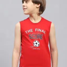 Monte Carlo Kids Red & White Printed Regular Fit T-Shirt - Pack of 2 image 2