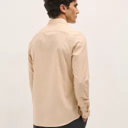 The Bear House Orange Cotton Tailored Fit Solid Formal Shirt image 2