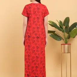 Sweet Dreams Red Floral Printed Gown image 2