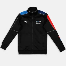 Puma Boys BMW MMS MT7 Black & Blue Regular Fit Full Sleeves Jacket-image-95