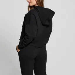 Guess Black Solid Full Sleeves Sweatshirt image 2
