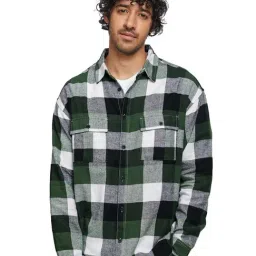 The Souled Store Green Regular Fit Check Shirt-image-79