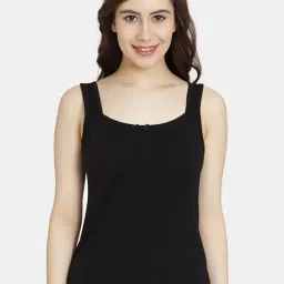 Rosaline by Zivame Black Cotton Camisole-picture-38