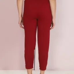 BUYNEWTREND Maroon Mid Rise Pants image 2